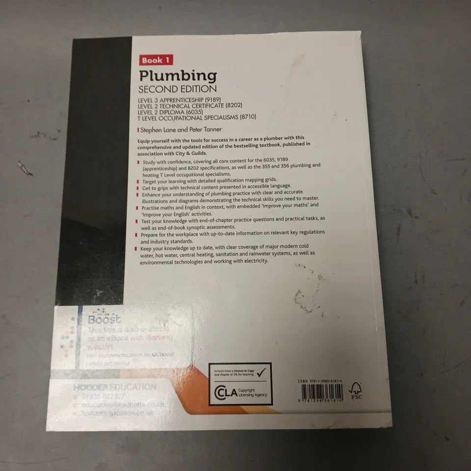 HODDER EDUCATION CITY & GUILDS BOOK 1 PLUMBING SECOND EDITION