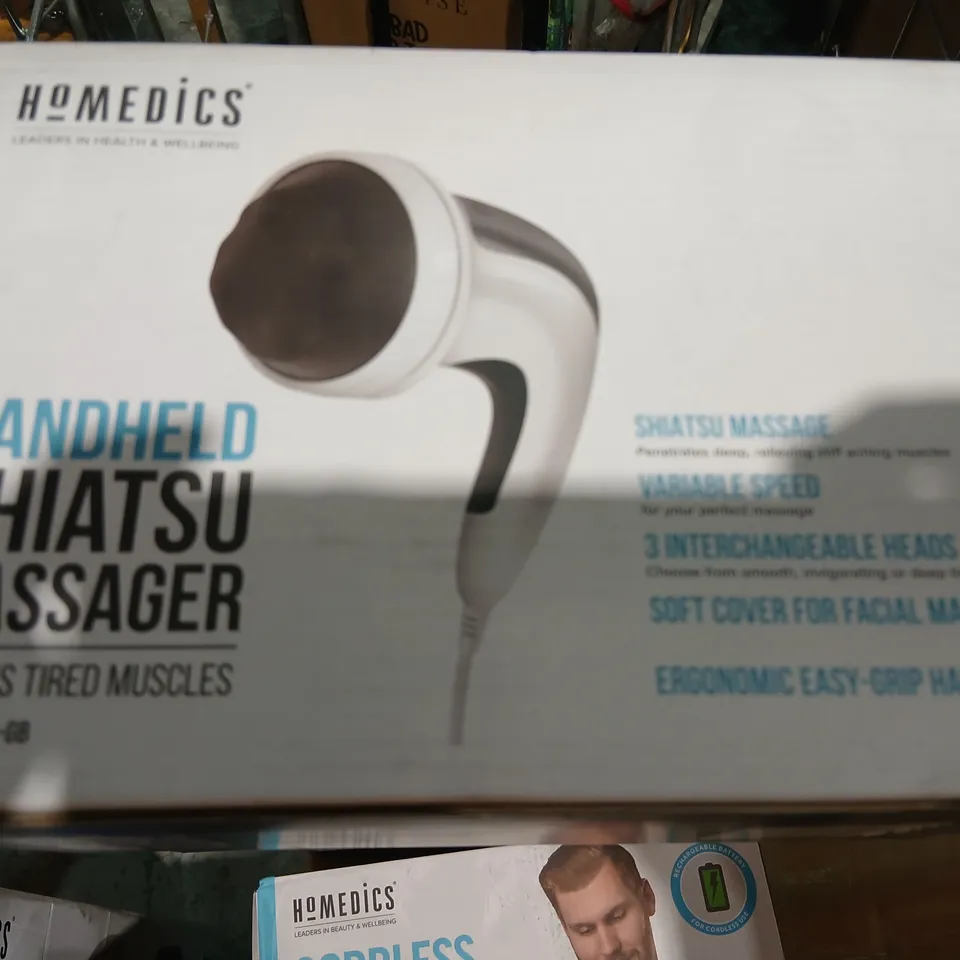 BOXED HOMEDICA HANDHELD SHIATSU MASSAGER HHP-355-15-GB