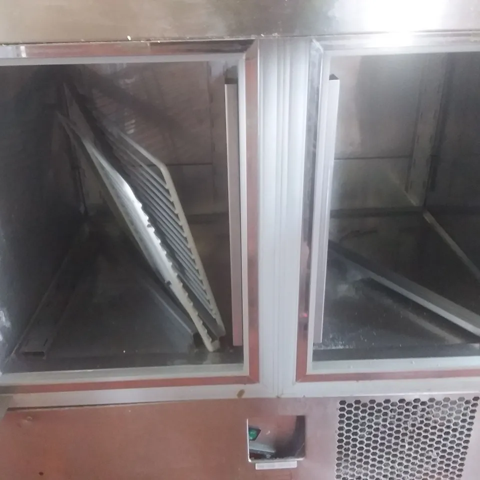 PREP TABLE WITH UNDERCOUNTER FRIDGES 