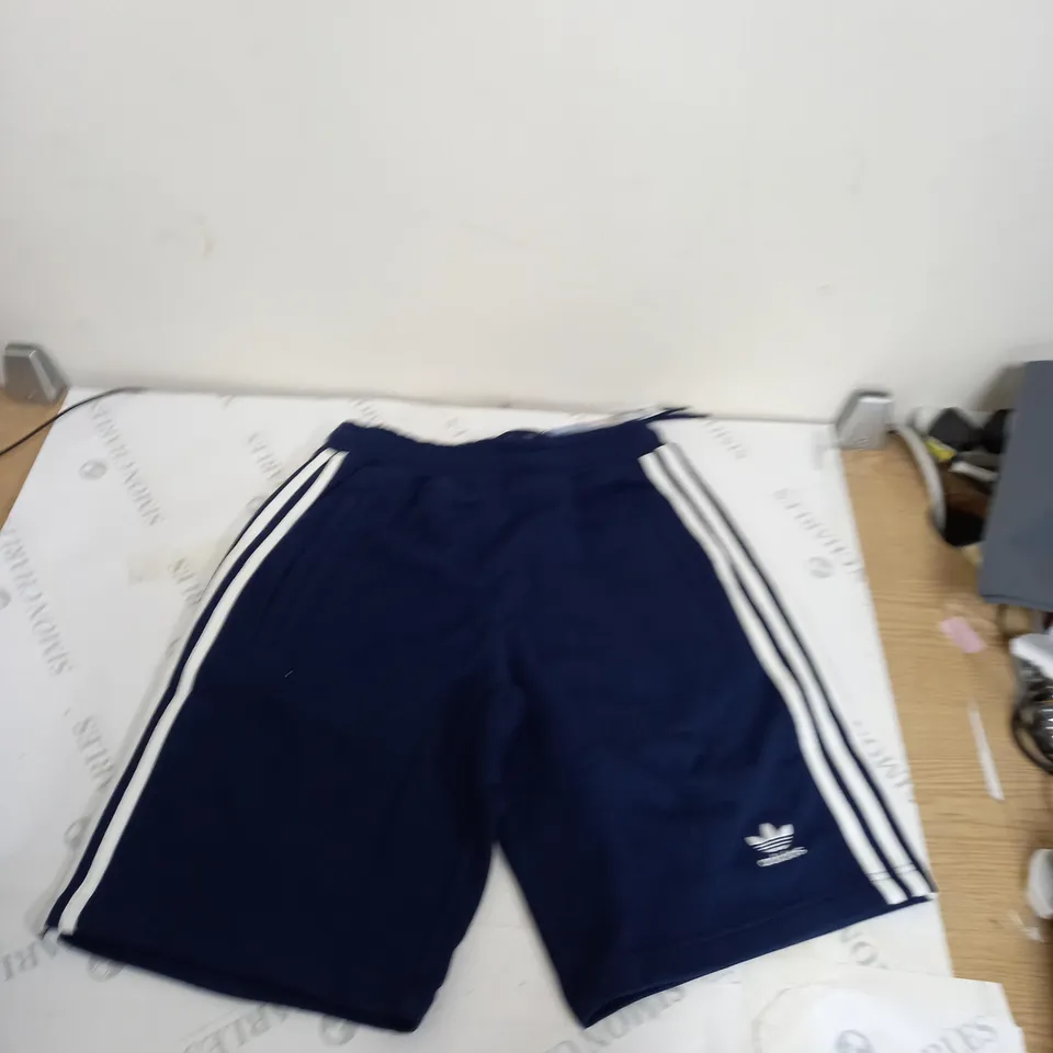 ADIDAS 3 STRIPE SHORTS NAVY/WHITE - SMALL