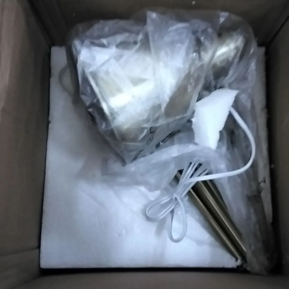 BOXED OEY 137CM READING FLOOR LAMP ANTIQUE BRASS