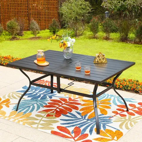 BOXED ANRAN RECTANGULAR 6-PERSON OUTDOOR TABLE