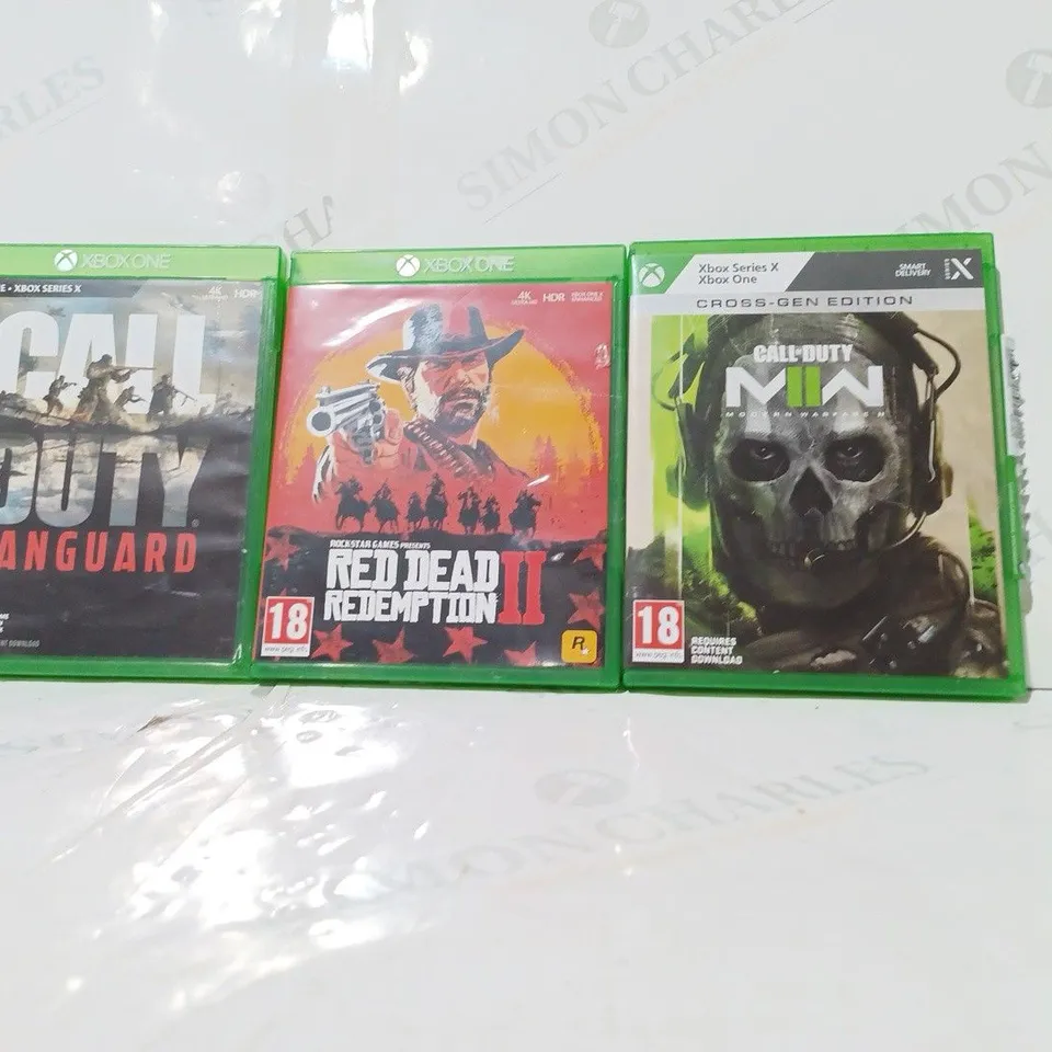 3 ASSORTED XBOX ONE GAMES TO INCLUDE: CALL OF DUTY & RED DEAD REDEMPTION