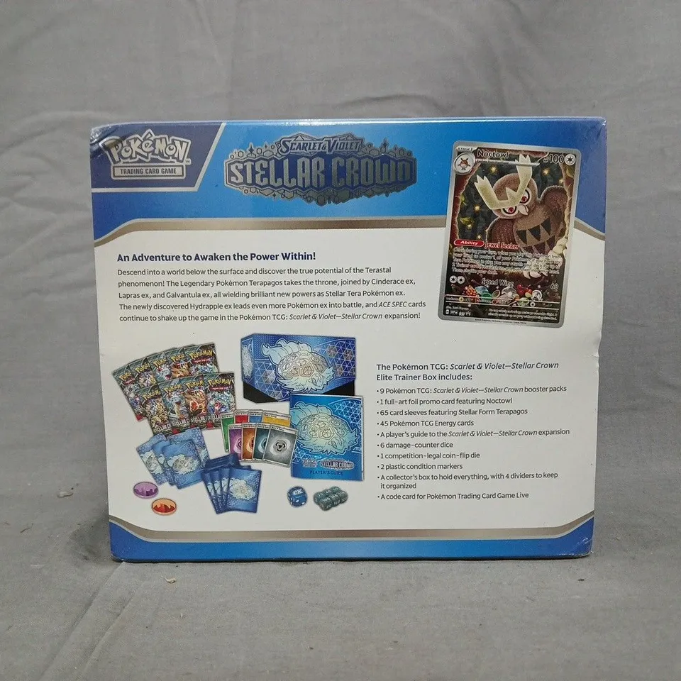 SEALED POKÉMON TRADING CARD GAME ELITE TRAINER BOX – STELLAR CROWN (SCARLET & VIOLET)