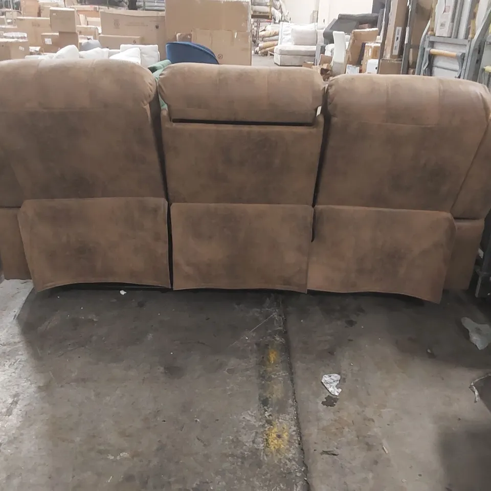 AVERION 3 SEATER FAUX LEATHER MANUAL RECLINING SOFA