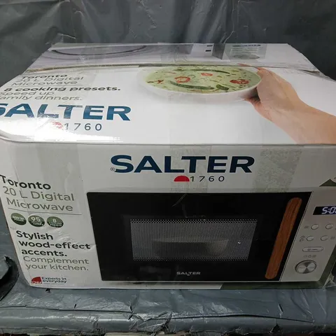 BOXED SALTER TORONTO 20L DIGITAL MICROWAVE - COLLECTION ONLY