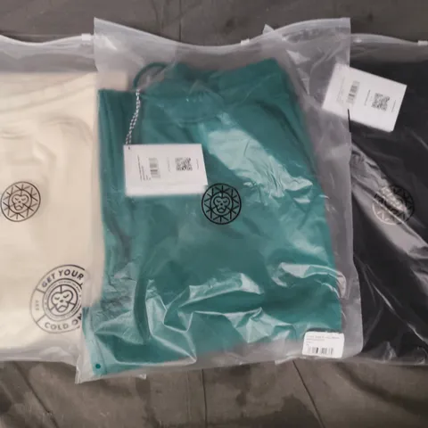 BOX OF APPROXIMATELY 12 ASSORTED BRASS MONKEY CLOTHING ITEMS TO INCLUDE JOGGERS AND SHORTS, ETC - COLOURS AND SIZES VARY