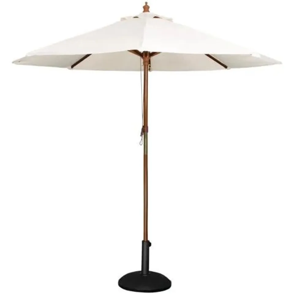 BOXED BOLERO ROUND PULLEY PARASOL CREAM 2.5M