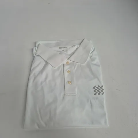 MANORS COURSE POLO SHIRT – WHITE, XL