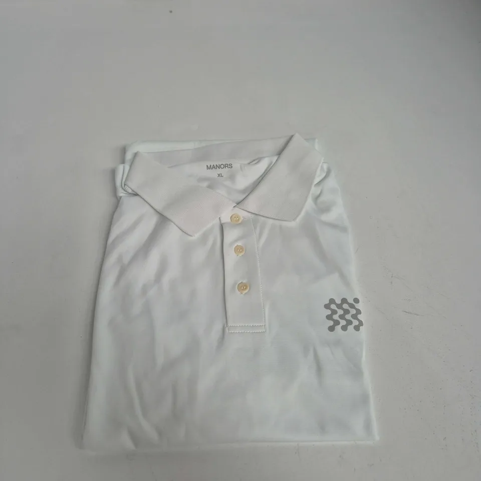 MANORS COURSE POLO SHIRT – WHITE, XL