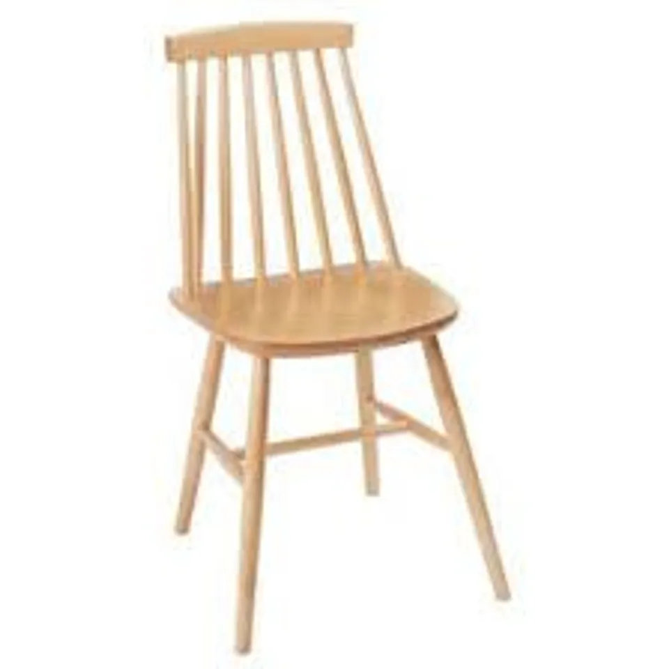 BRAND NEW FAMEG - 2 PACK - FARMHOUSE ANGLED SIDE CHAIRS NATURAL BEECH