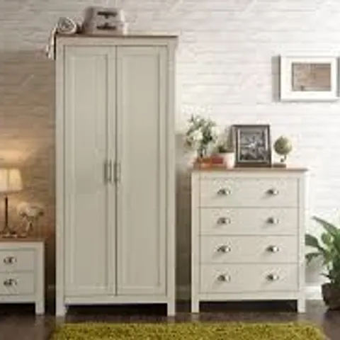 BOXED GFW LANCASTER CREAM 3 PIECE BEDROOM FURNITURE SET (4 BOXES)