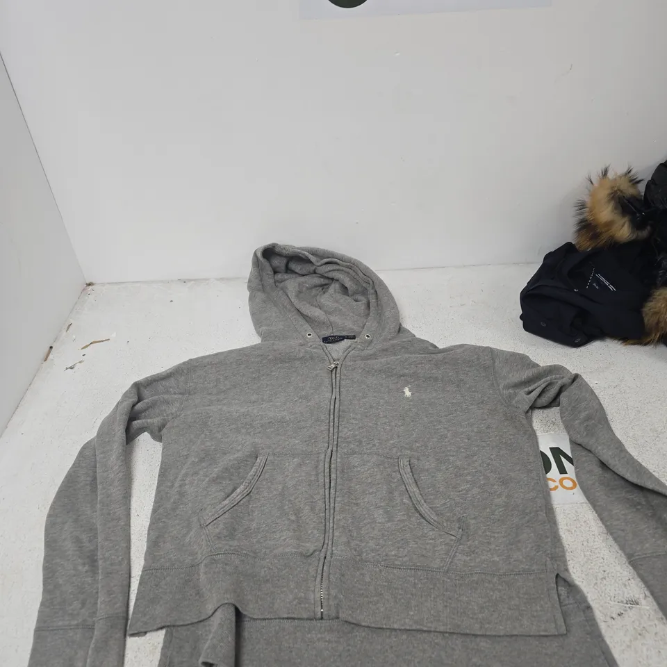 POLO RALPH LAUREN ZIP HOODIE – GREY, SIZE L