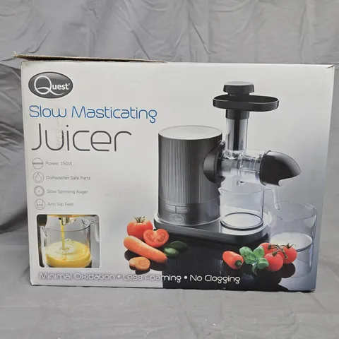 QUEST SLOW MASTICATING JUICER – BOXED WITH ACCESSORIES