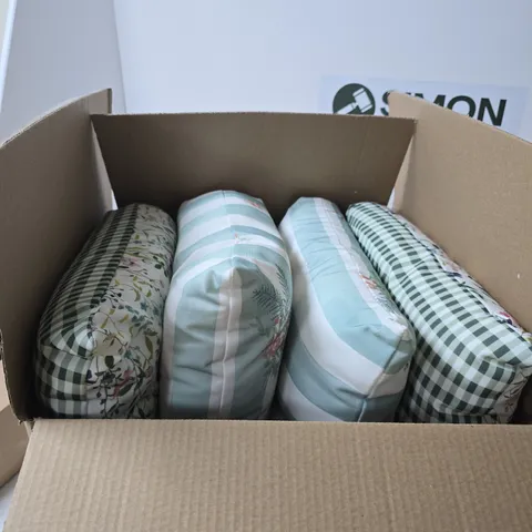 BOX OF APPROXIMATELY 5 ASSORTED CUSHIONS 