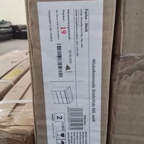 BOXED CHANGING UNIT WITH DRAWERS 880 CLASSIC (2BOXES)