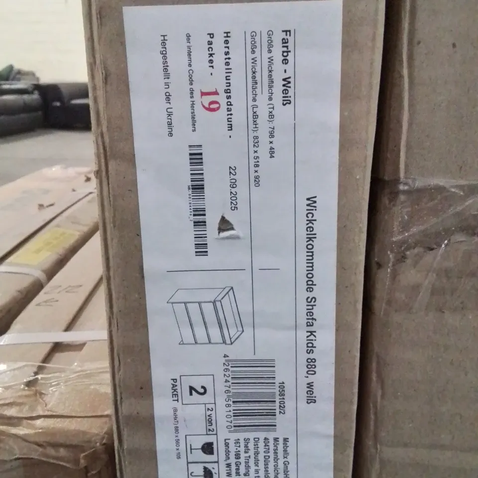 BOXED CHANGING UNIT WITH DRAWERS 880 CLASSIC (2BOXES)