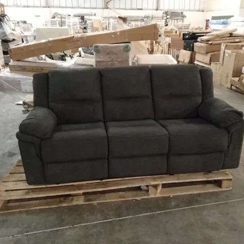 ALBION FABRIC 3 SEATER HIGH BACK MANUAL RECLINER SOFA