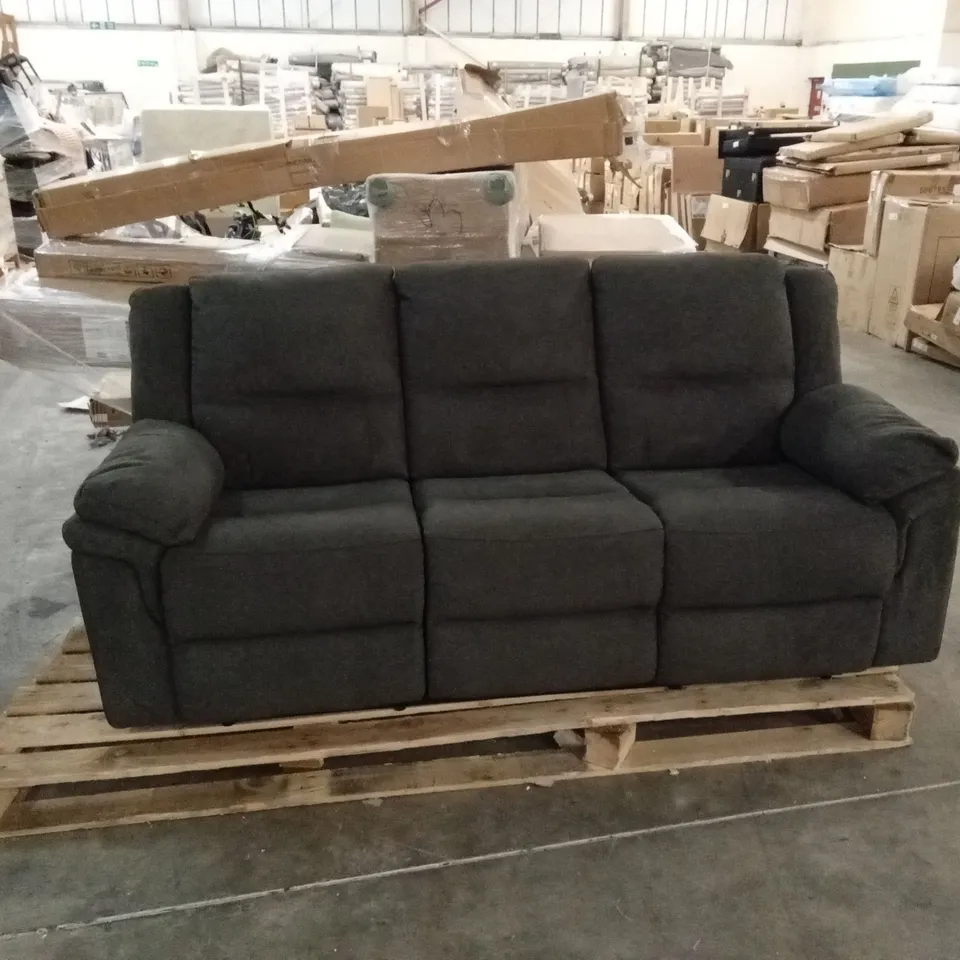 ALBION FABRIC 3 SEATER HIGH BACK MANUAL RECLINER SOFA RRP £749