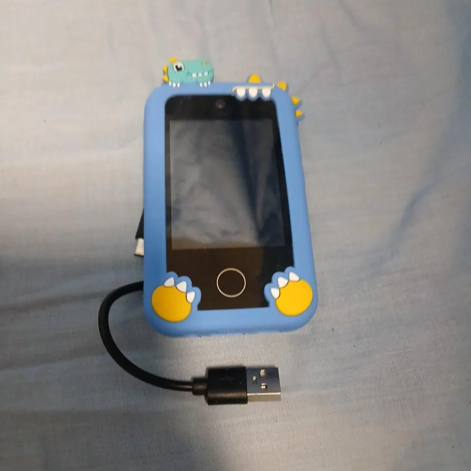 KIDS' MOBILE PHONE TOY – BLUE DINOSAUR CASE