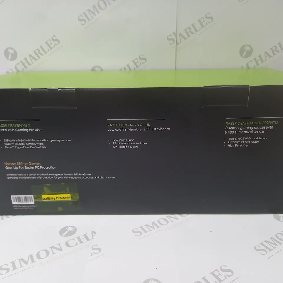 BRAND NEW BOXED RAZER GAMING BUNDLE 3 IN 1 TO INCLUDE - GAMING HEADSET, MEMBRANE RGB KEYBOARD AND ESSENTIAL GAMING MOUSE