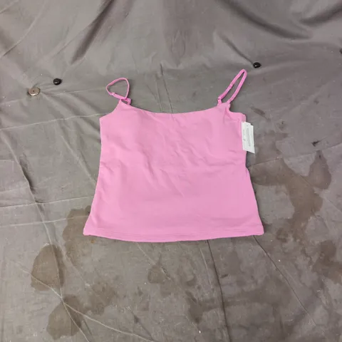 ABERCROMBIE & FITCH BRA-FREE COLLECTION TANK TOP – PINK, SIZE L, MADE IN VIETNAM