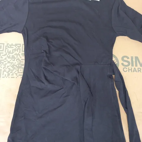 MANGO VESTIDO 424 LAZO COTTON DRESS IN NAVY SIZE UK 8