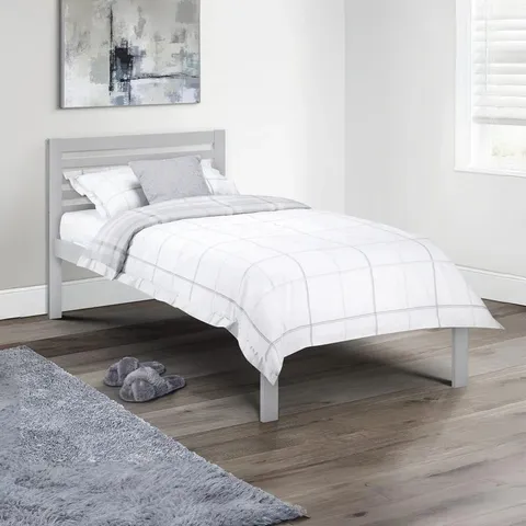 BOXED SLOCUM BED//90CM SINGLE - LIGHT GREY (1 BOX)