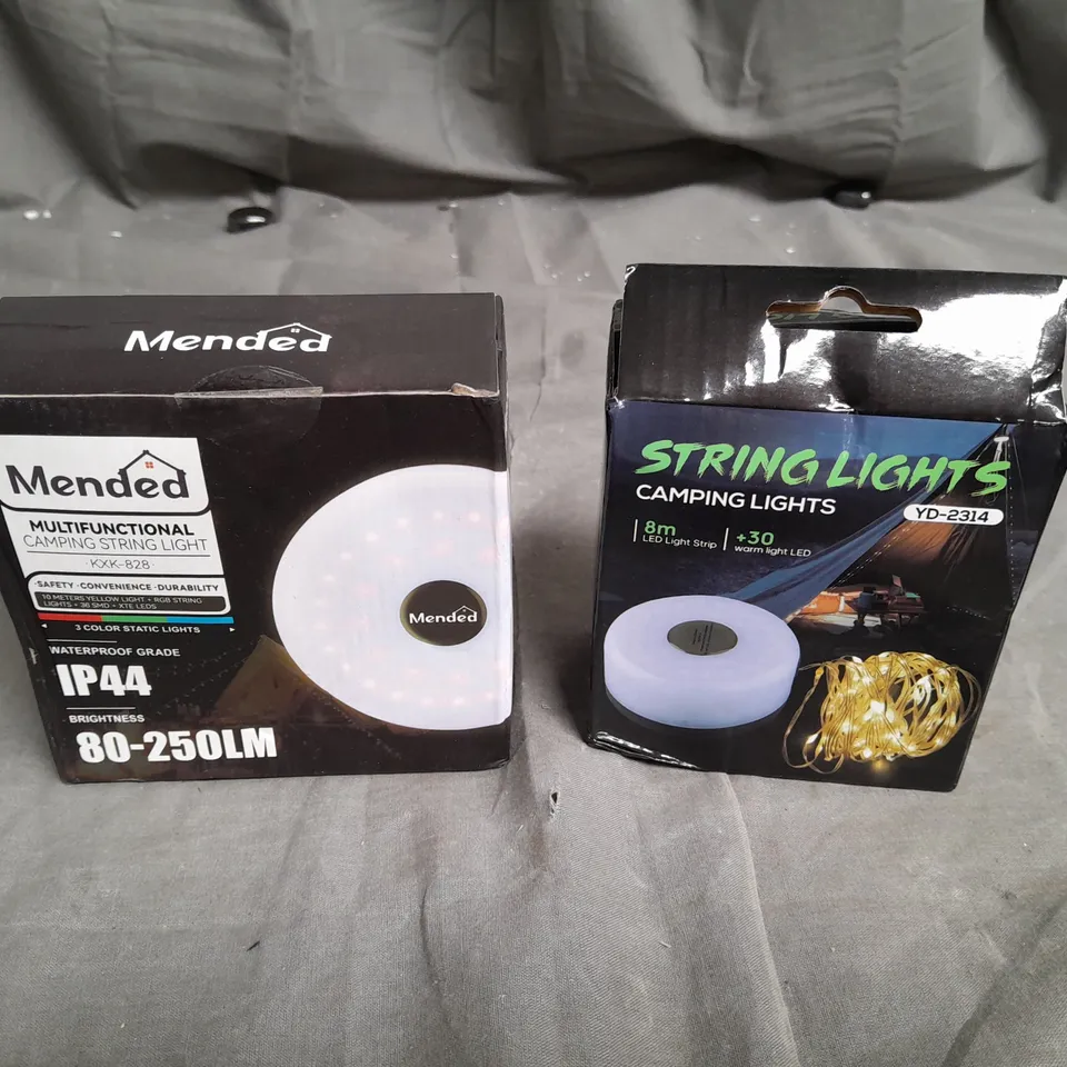 20 ASSORTED HOUSEHOLD ITEMS TO INCLUDE MENDED STRING LIGHTS (10M) AND STRING LIGHTS (8M)