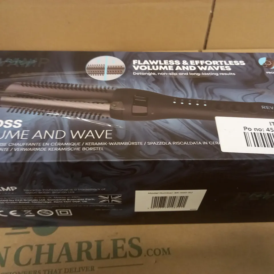 BOXED REVAMP PROGLOSS PERFECT FINISH CERAMIC CURL AND WAVES BRUSH 