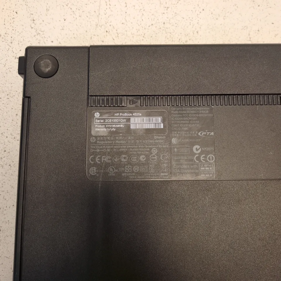 HP PROBOOK 4525S LAPTOP – FAULTY