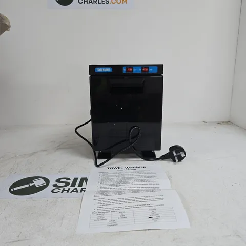 TOWEL WARMER BLACK WITH MANUAL BOXED
