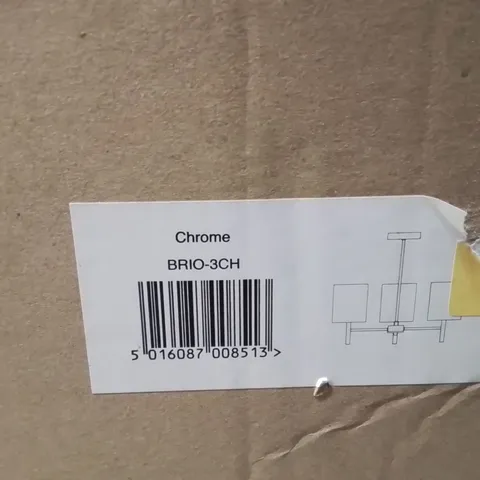 BOXED VOGUE DEWEY 3 LIGHT SEMI FLUSH CEILING LIGHT