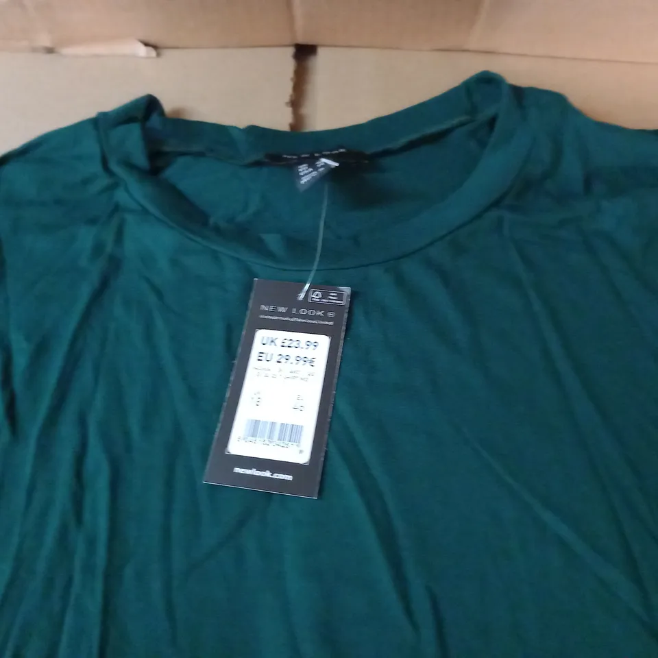 NEW LOOK GREEN T-SHIRT MIDI DRESS - UK 18