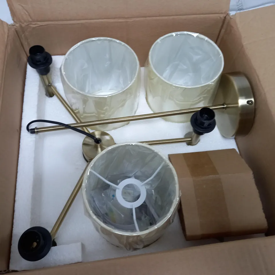 ENDON LIGHTING BRIO 3-LIGHT SPUTNIK CEILING LIGHT IN ANTIQUE GOLD