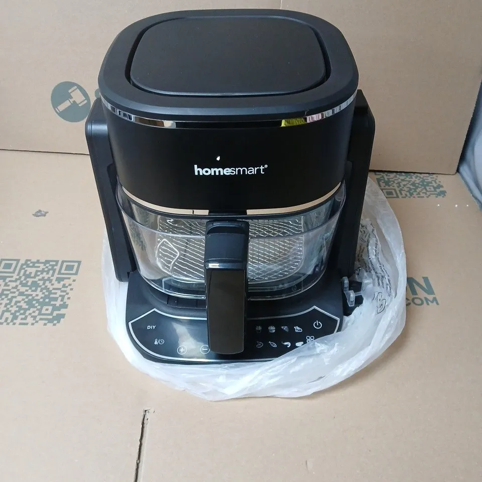 HOMESMART 2-IN-1 GLASS BOWL AIR FRYER, 4.5L – BOXED