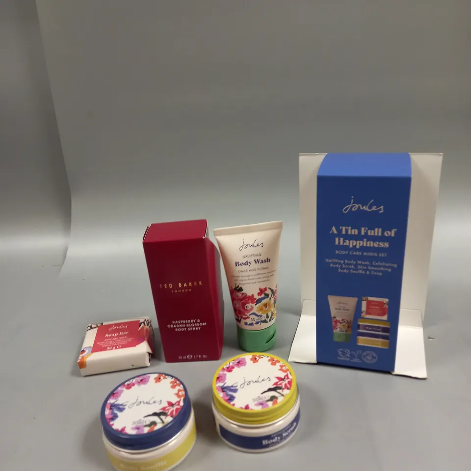 JOULES A TIN FULL OF HAPPINESS BODY CARE MINIS SET  