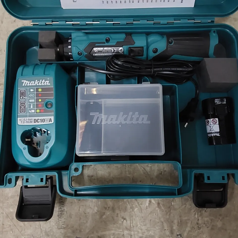 MAKITA DF012D CORDLESS DRILL IN CARRY CASE