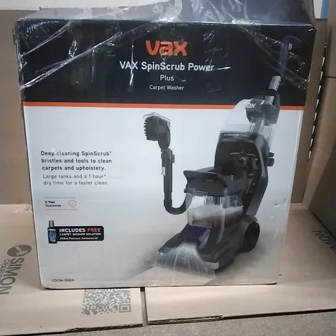 BOXED VAX SPINSCRUB POWER PLUS CARPET CLEANER UPRIGHT CDCW-SSXA BOX IMPERFECTION