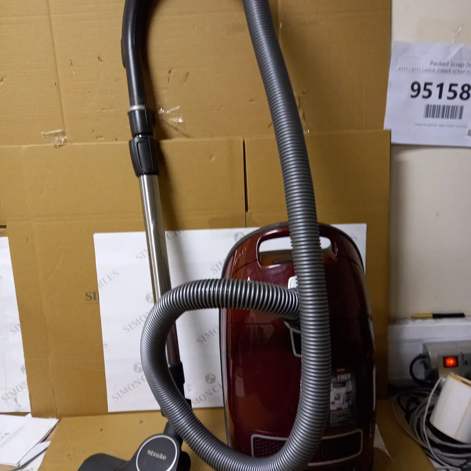MIELE COMPLETE C3 PURE RED POWERLINE, BAGGED CYLINDER VACUUM CLEANER, CORDED