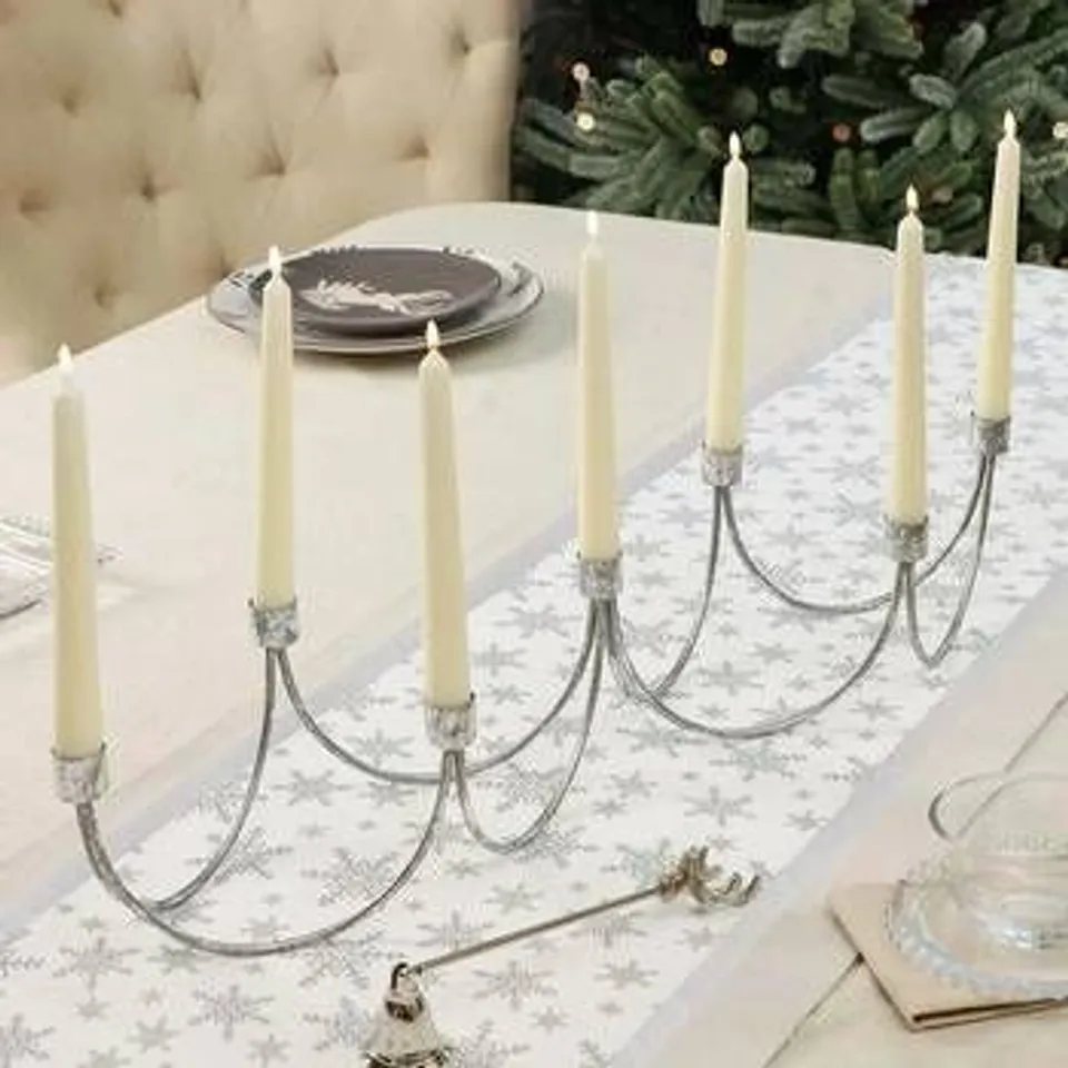 BOXED 12CM METAL TABLETOP CANDELABRA