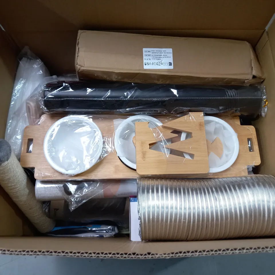 LARGE QUANTITY OF ASSORTD HOUSEHOLD ITEMS TO INCLUDE SEALING TAPE, IRONING BOARD COVER AND WINDOW INSULATION KIT