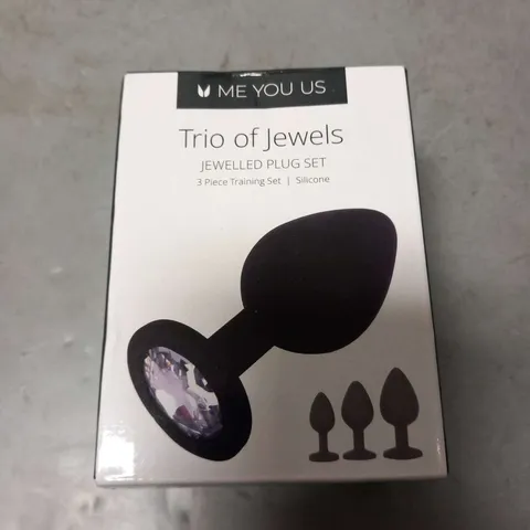 BOXED ME YOU US TRIO OF JEWELLS JEWELLED PLUG SET