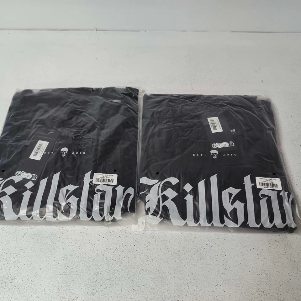 LOT OF APPROXIMATELY 18 BRAND NEW KILLSTAR GRIM GRETCHEN DRESSES IN BLACK - ALL SIZE M