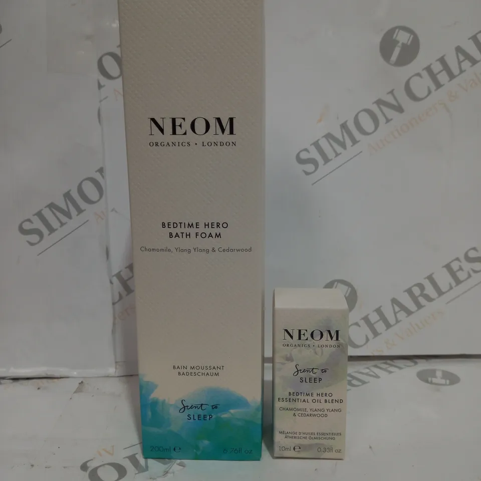 NEOM BEDTIME HERO BATH FOAM AND ESSENTIAL OIL