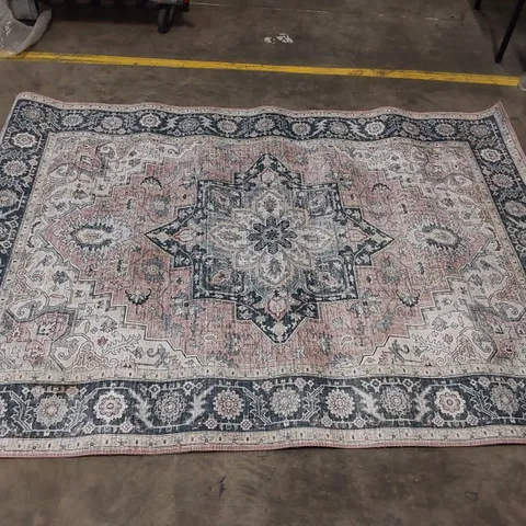 BILLIE FLATWEAVE GREY/PINK/CHARCOAL RUG // 225 X 160CM
