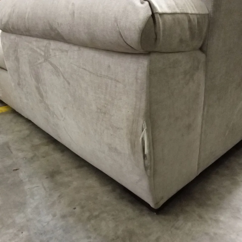 ELIZA RIGHT HAND 3 SEATER FABRIC CHAISE SOFA - BEIGE RRP £1149