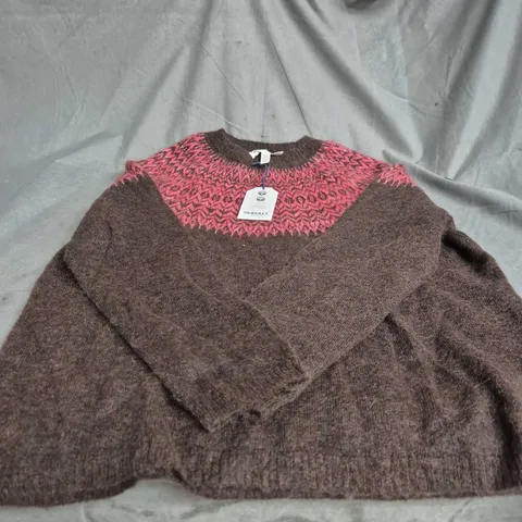 SEASALT CORNWALL WOMEN'S MOHAIR WOOL BLEND JUMPER - UK 20 (US 16, EUR 48)