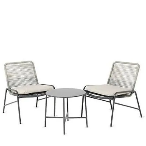 BOXED GARDEN STORIES 2 CHAIRS WITH SEAT PADS AND TABLE BISTRO SET