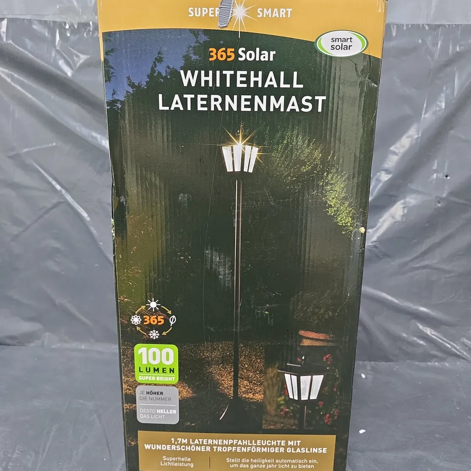 BOXED SMART SOLAR WHITEHALL SOLAR LAMP POST RRP £44.99